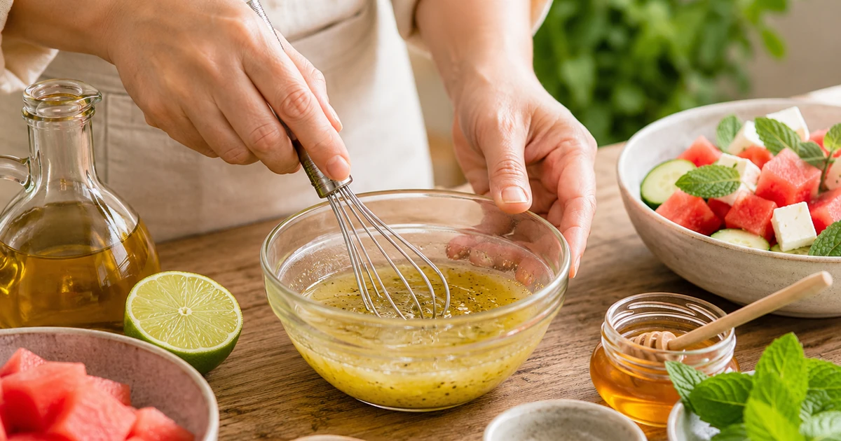 Wassermelonen-Salat Sommerrezept mit erfrischender Marinade, ein Rezept von gesund beschwingt - Bioresonanz und Darmgesundheit
