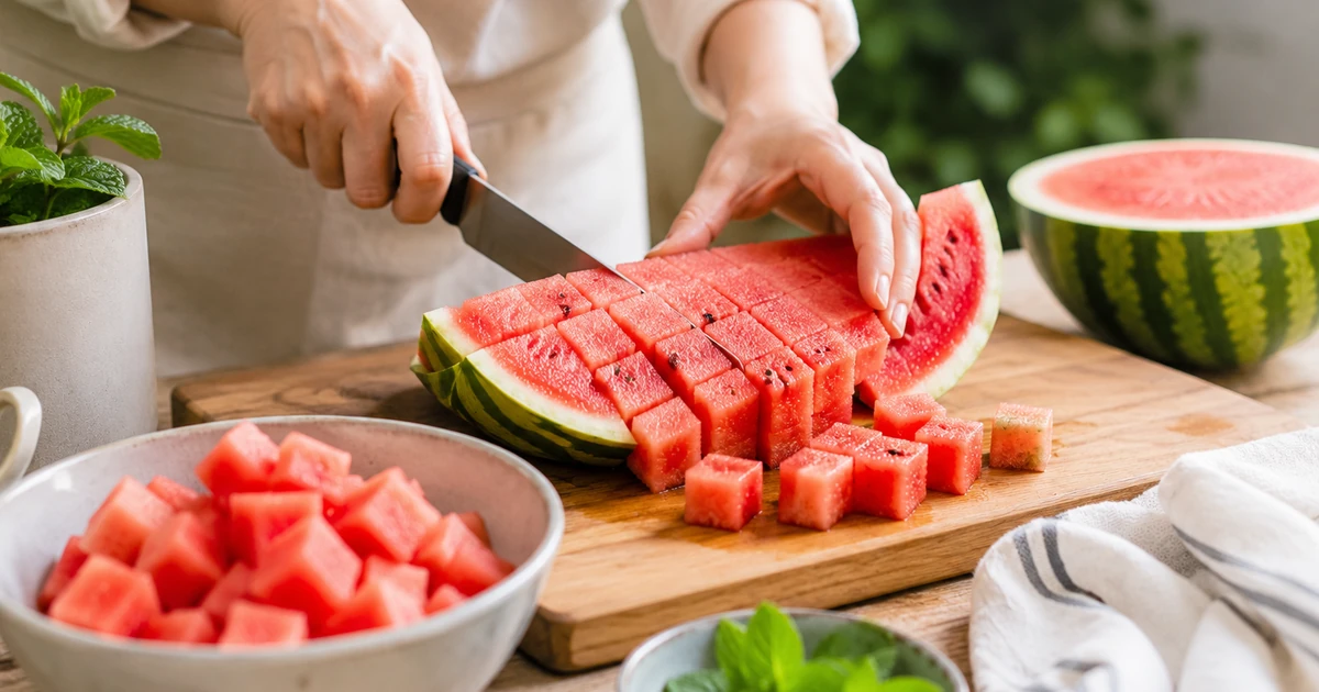 Wassermelonen-Salat Sommerrezept, ein Rezept von gesund beschwingt - Bioresonanz und Darmgesundheit